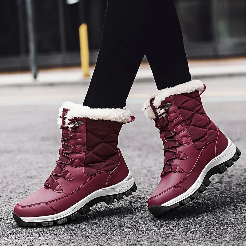 Winter Women Boots High Quality Keep Warm Snow Boots Women Lace-up Comfortable Ladies Boots Chaussures Femme