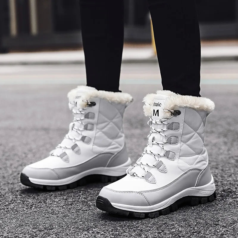 Winter Women Boots High Quality Keep Warm Snow Boots Women Lace-up Comfortable Ladies Boots Chaussures Femme