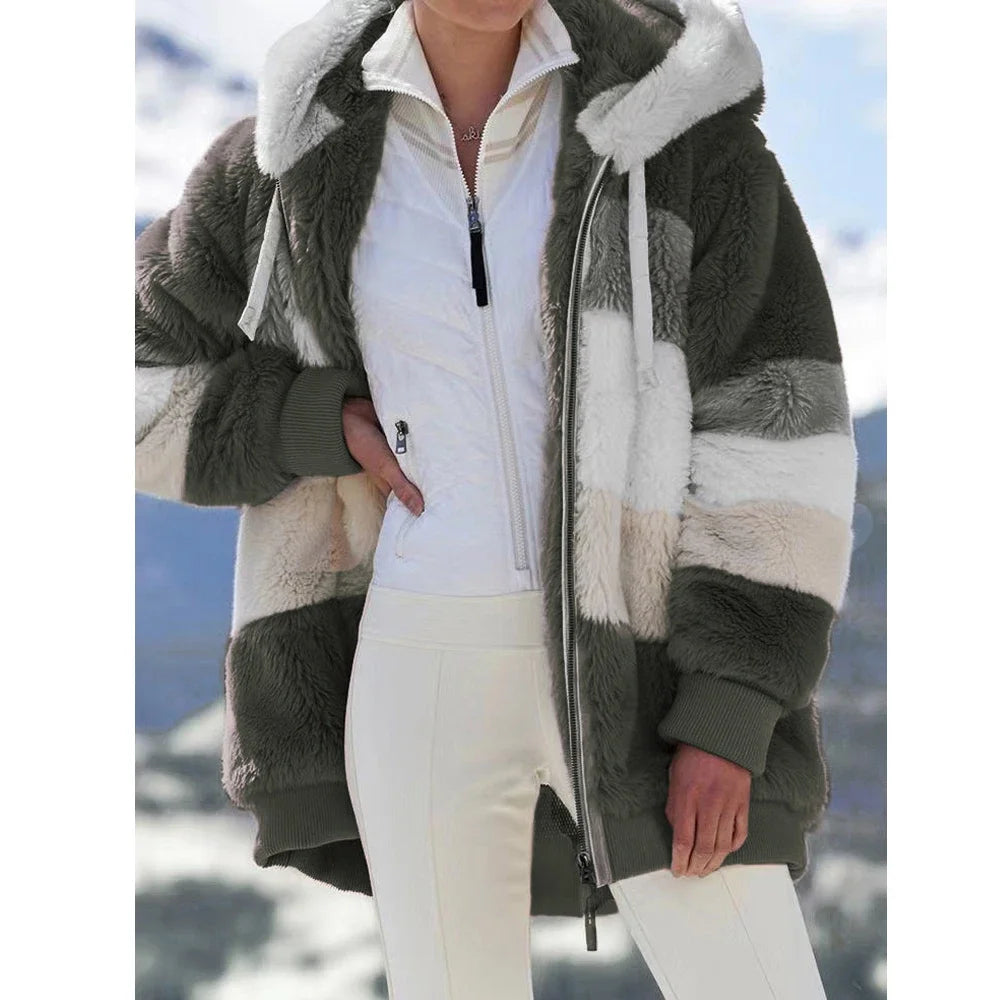 Winter Coat for Women Oversize 2025 Female Teddy Bear Coat Warm Thickening Fleece Faux Fur Coats Winter Jacket Women Plush Top