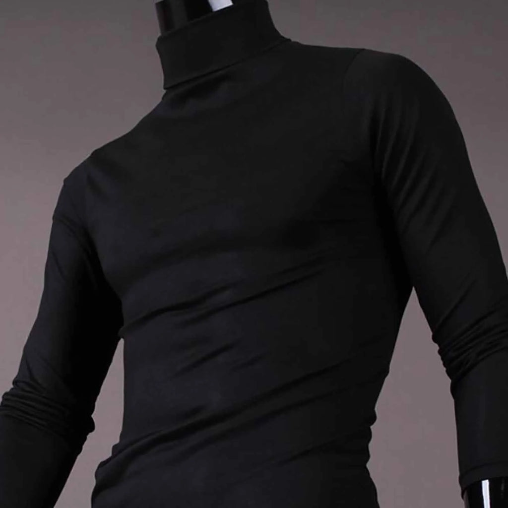 Thermal Underwear Tops Men Winter Clothes Thermal Shirt Autumn Men's Winter Tights High Neck Thin Slim Fit Long Sleeve T-shirt