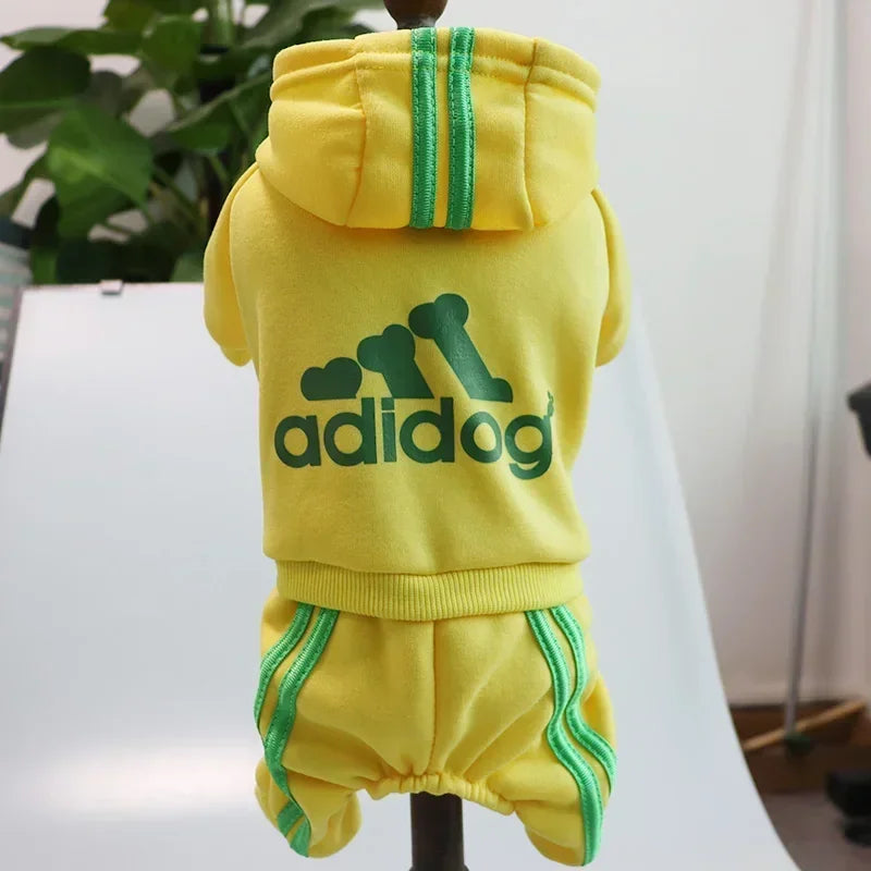 Winter Clothes for Small Dogs Adidog Dog Hoodie Fleece Overalls for Small Breeds Dogs Sport Puppy Sweatshirt 4 Legs Dog Jumpsuit