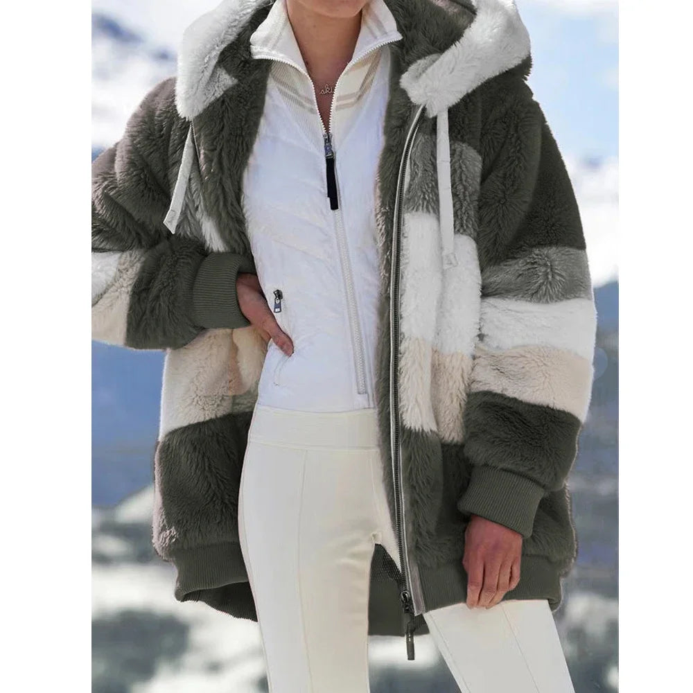 Winter Coat for Women Oversize 2025 Female Teddy Bear Coat Warm Thickening Fleece Faux Fur Coats Winter Jacket Women Plush Top