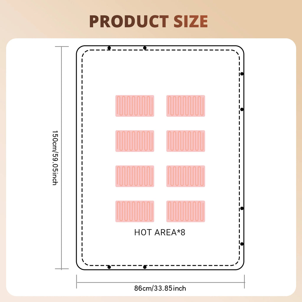 Winter Warm Shawl Heating Warm Shawl Blanket Covering Outdoor Fast Heating Leg Blanket Suitable For Home Office