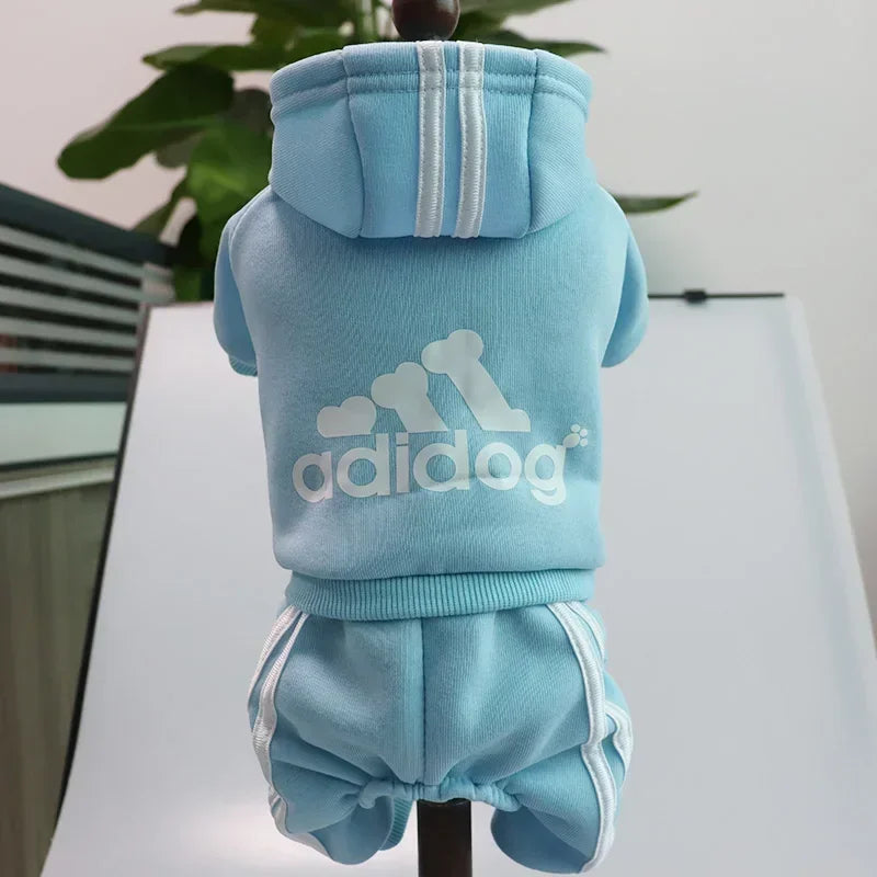 Winter Clothes for Small Dogs Adidog Dog Hoodie Fleece Overalls for Small Breeds Dogs Sport Puppy Sweatshirt 4 Legs Dog Jumpsuit