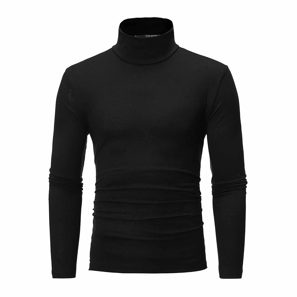 Thermal Underwear Tops Men Winter Clothes Thermal Shirt Autumn Men's Winter Tights High Neck Thin Slim Fit Long Sleeve T-shirt