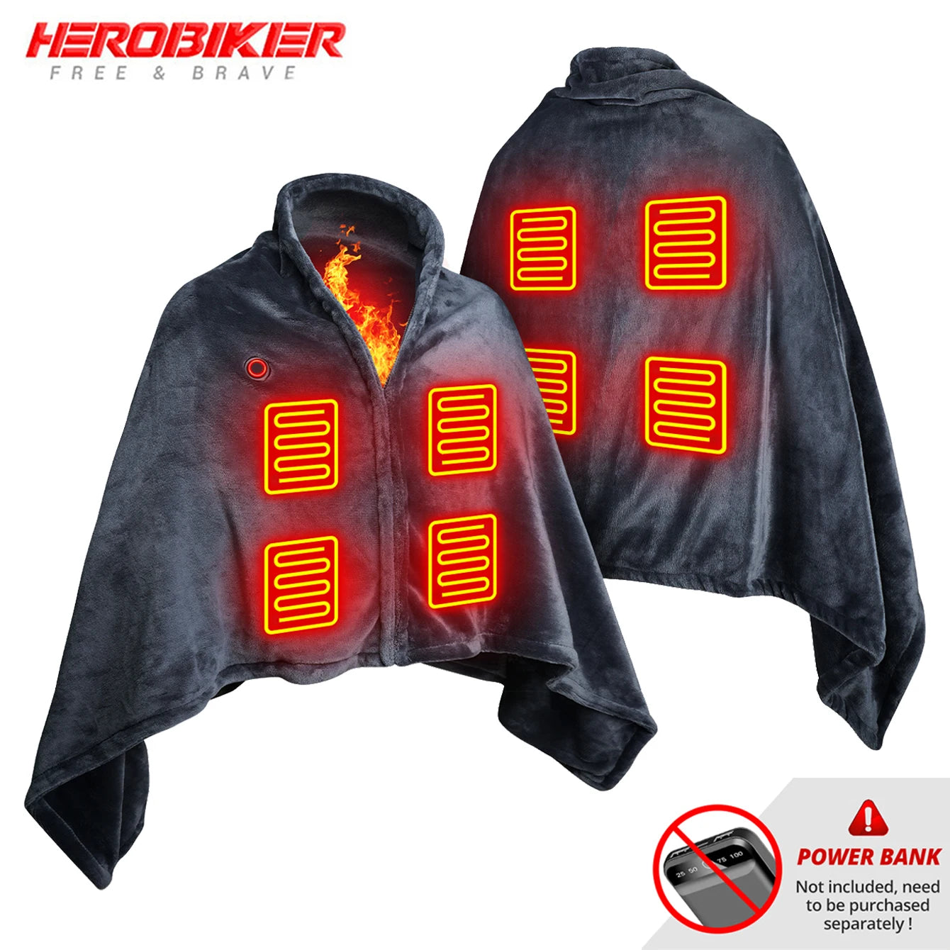 Winter Warm Shawl Heating Warm Shawl Blanket Covering Outdoor Fast Heating Leg Blanket Suitable For Home Office