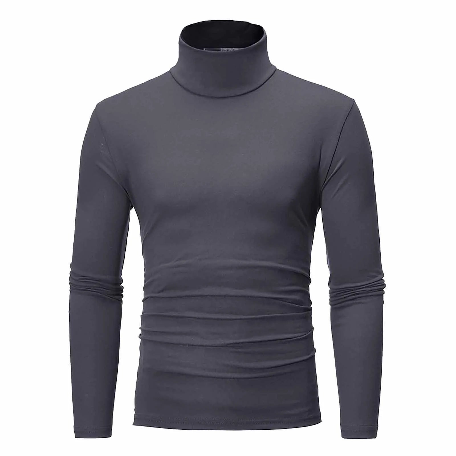 Thermal Underwear Tops Men Winter Clothes Thermal Shirt Autumn Men's Winter Tights High Neck Thin Slim Fit Long Sleeve T-shirt