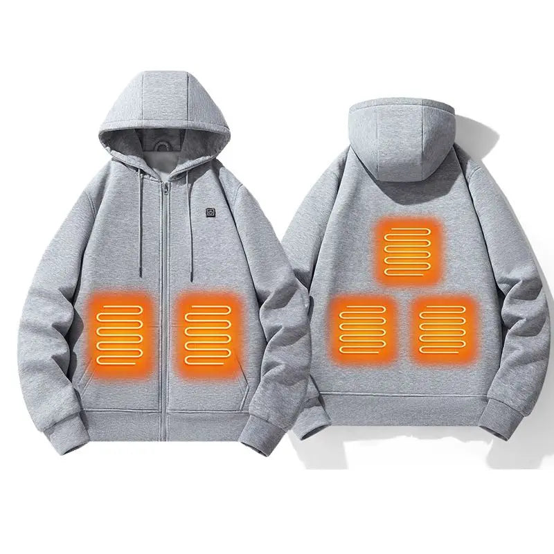 Men's Winter USB Heating  jacket Heated Hoodie Anime Hoodies Winter Men jackets streetwear Heated  Hoodies Sweatshirt Clothes