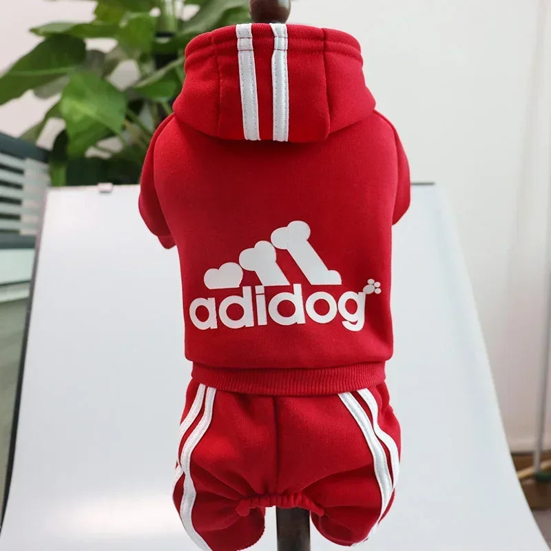Winter Clothes for Small Dogs Adidog Dog Hoodie Fleece Overalls for Small Breeds Dogs Sport Puppy Sweatshirt 4 Legs Dog Jumpsuit