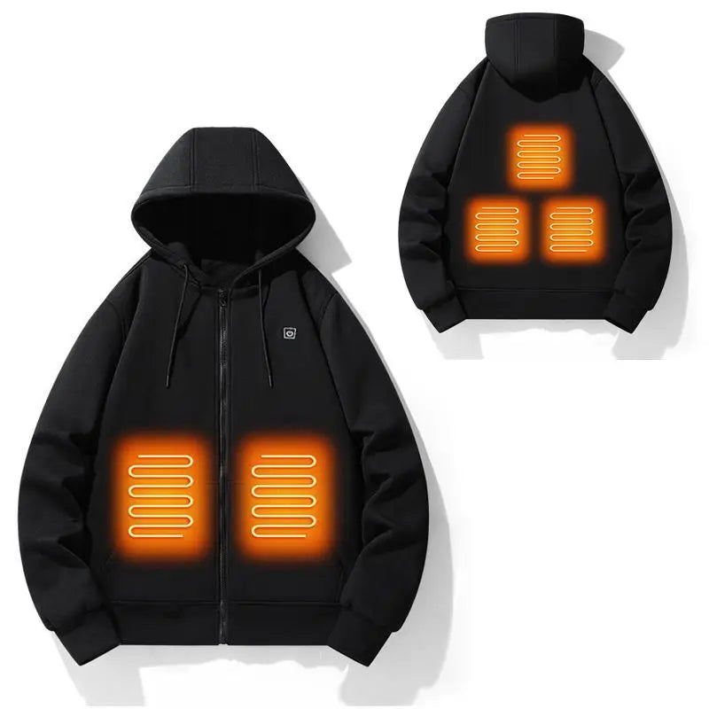 Men's Winter USB Heating  jacket Heated Hoodie Anime Hoodies Winter Men jackets streetwear Heated  Hoodies Sweatshirt Clothes